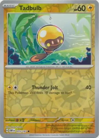 Obsidian Flames Tadbulb #75/197 reverse holo